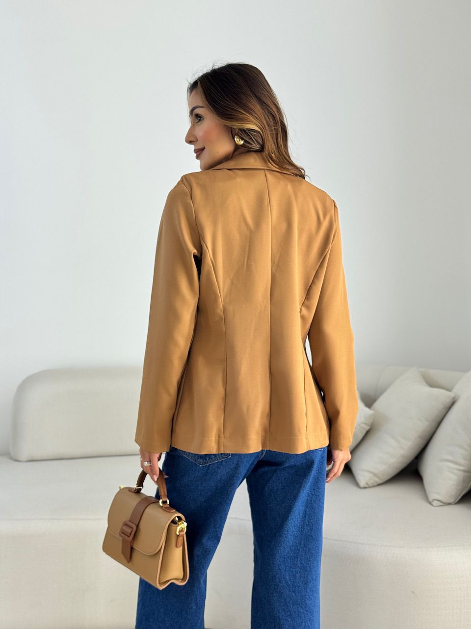 BLAZER AMANDA BOTÕES CARAMELO
