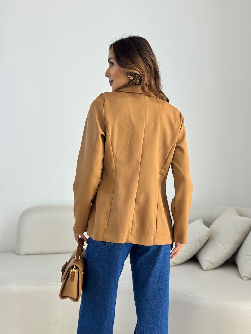 BLAZER AMANDA BOTÕES CARAMELO