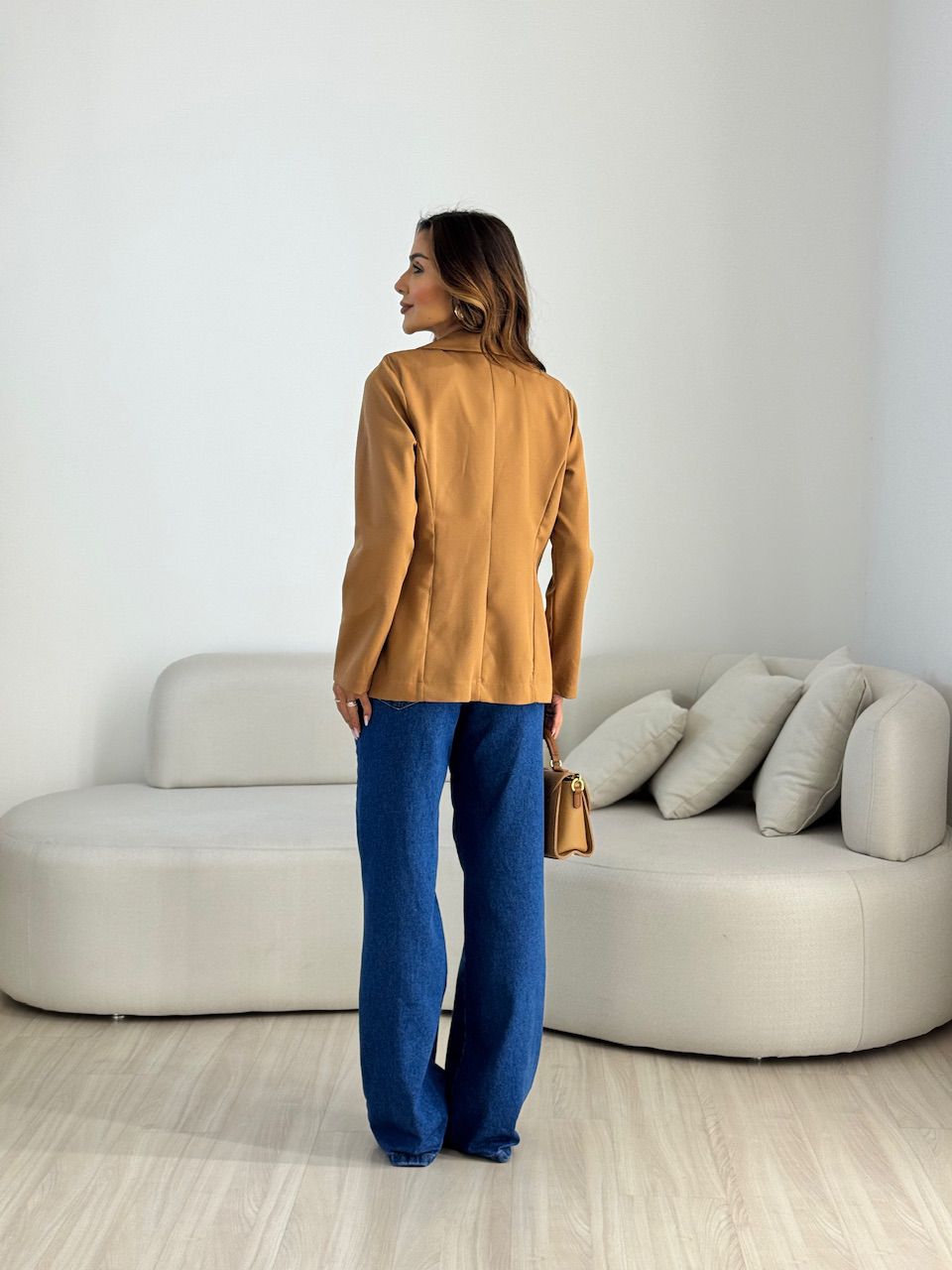 BLAZER AMANDA BOTÕES CARAMELO