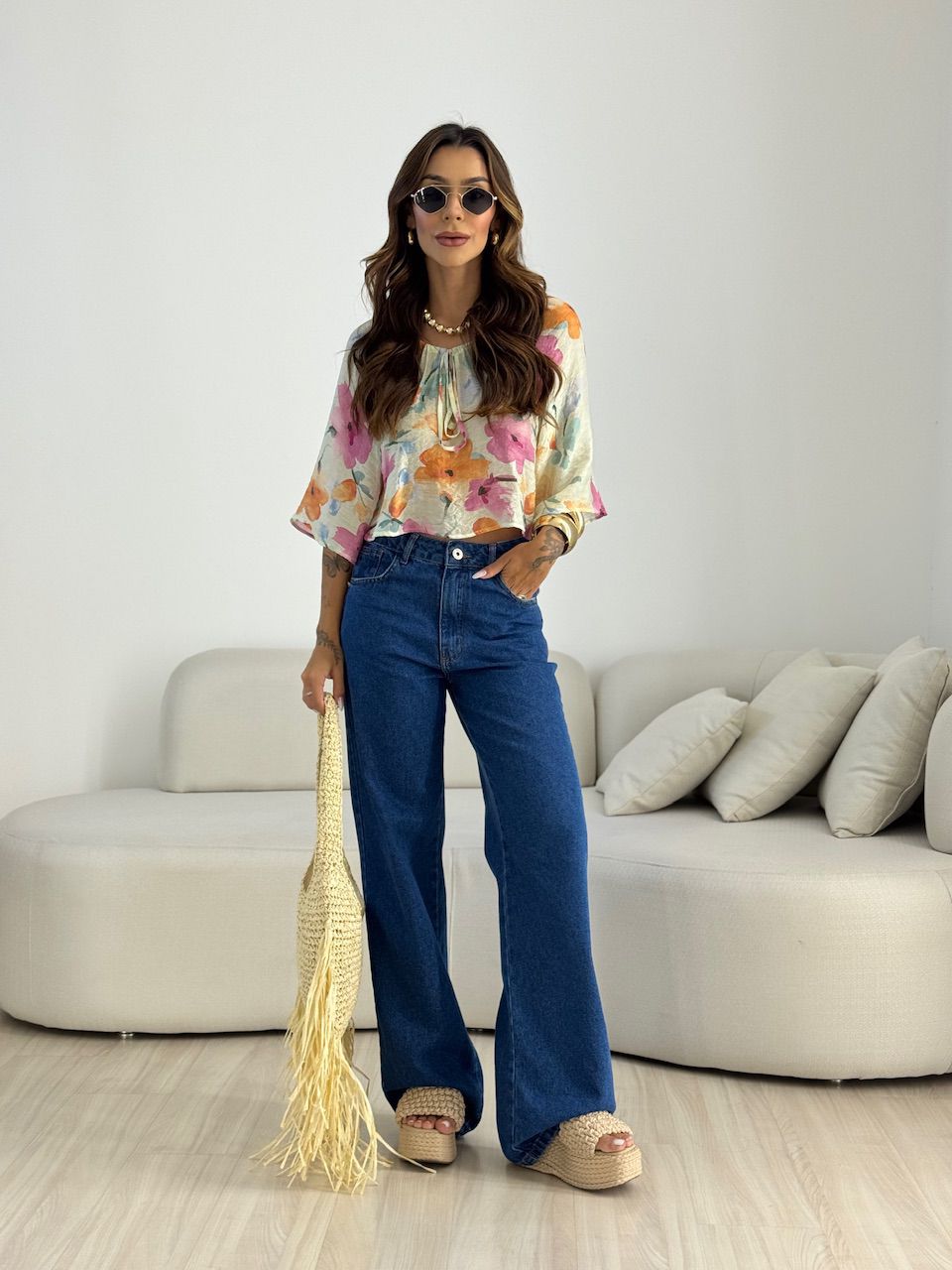 CALÇA NAOMI JEANS JEANS ESCURO - 0069600070 - CAROLLA FERRARO