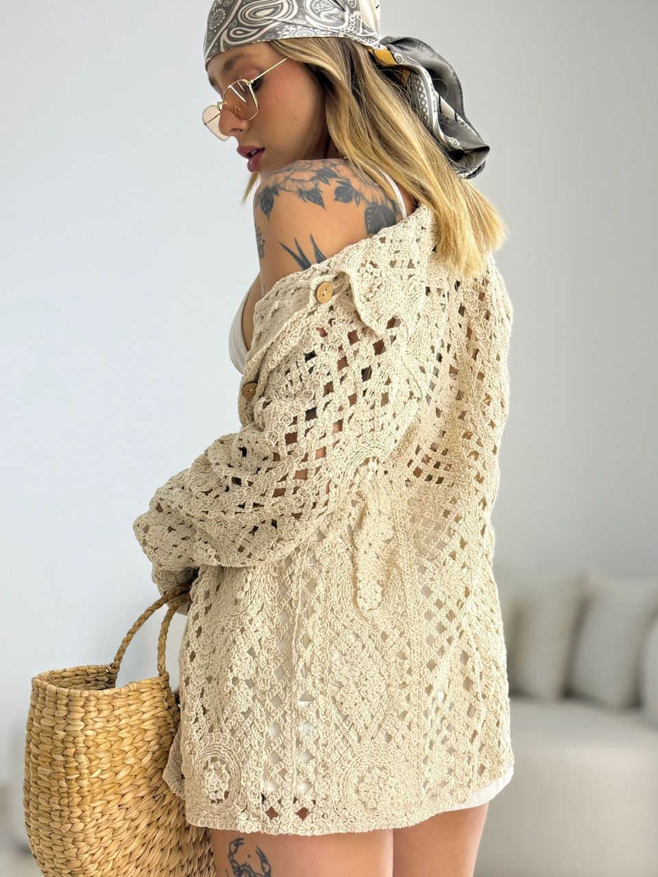 CAMISA JULIETTE CROCHÊ CRU