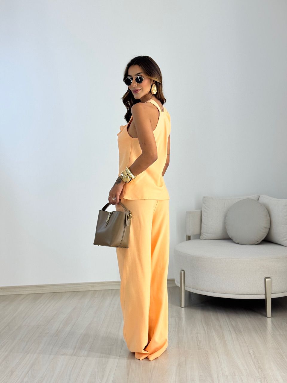 CONJUNTO TEREZA CALÇA LARANJA
