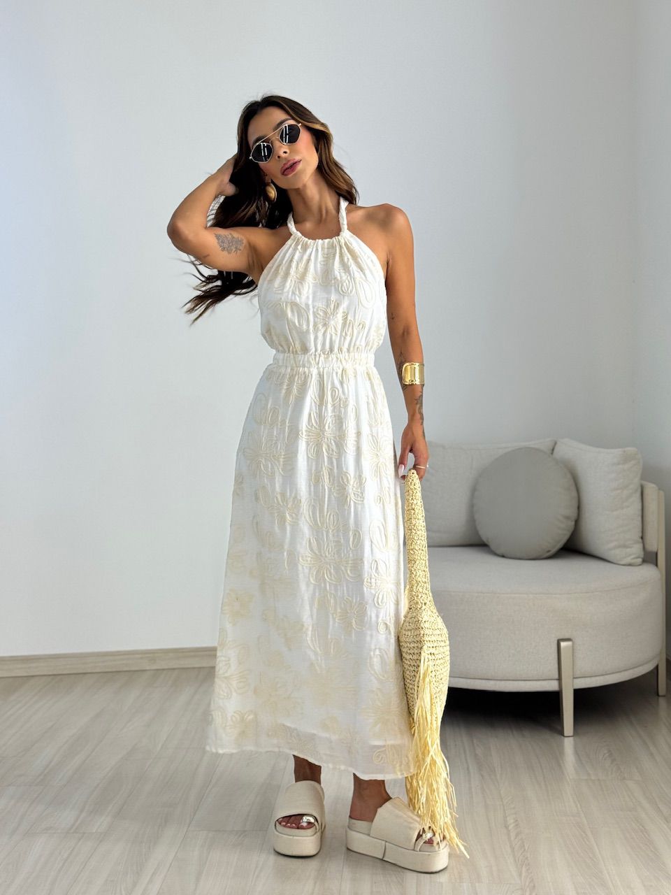 VESTIDO LILIAN BORDADO OFF