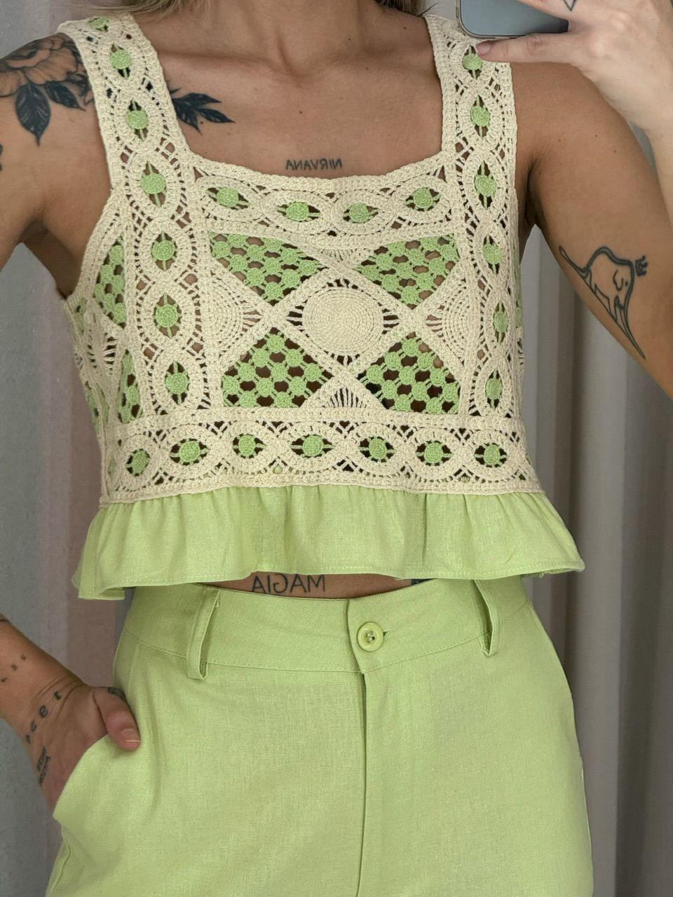 CONJUNTO PAOLA CALÇA VERDE