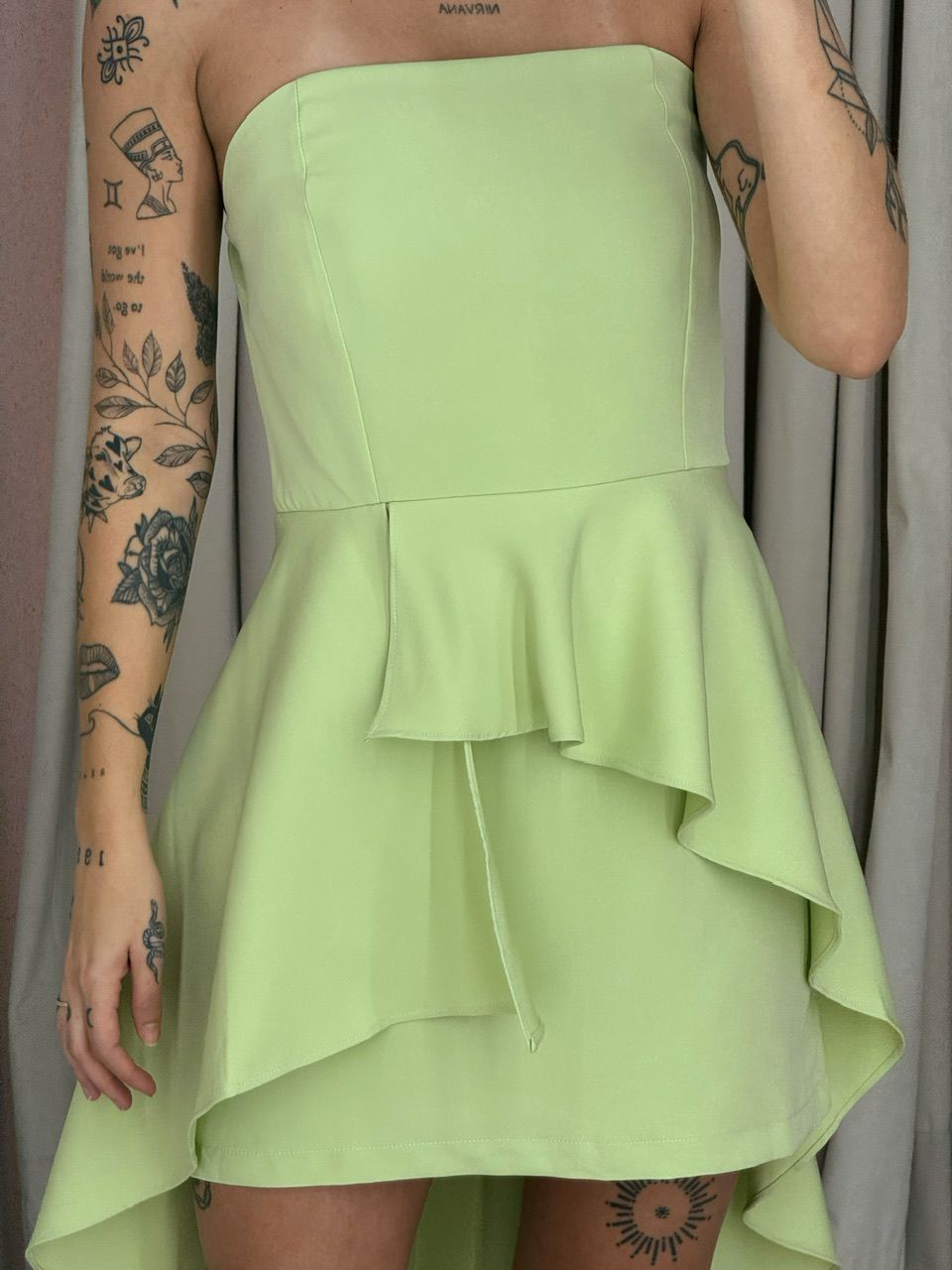 VESTIDO ELENY TOMARA QUE CAIA BABY GREEN