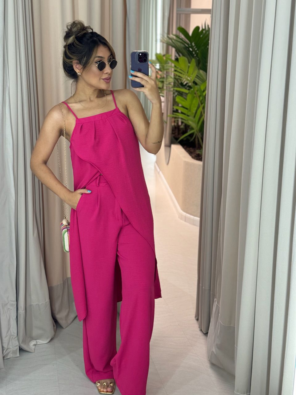 CONJUNTO TÚNICA COM CALÇA PINK - 0047940037 - CAROLLA FERRARO