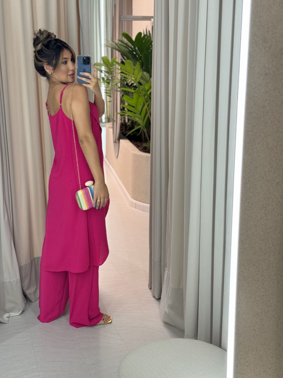 CONJUNTO TÚNICA COM CALÇA PINK