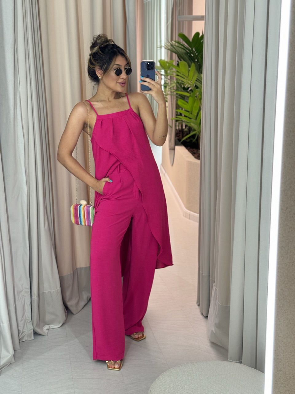 CONJUNTO TÚNICA COM CALÇA PINK