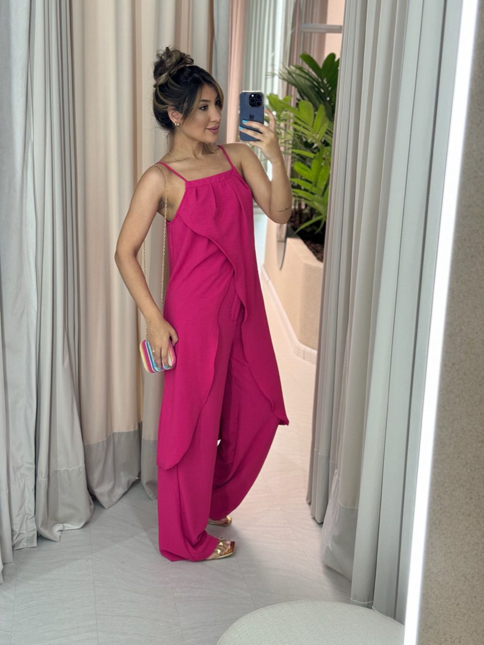 CONJUNTO TÚNICA COM CALÇA PINK