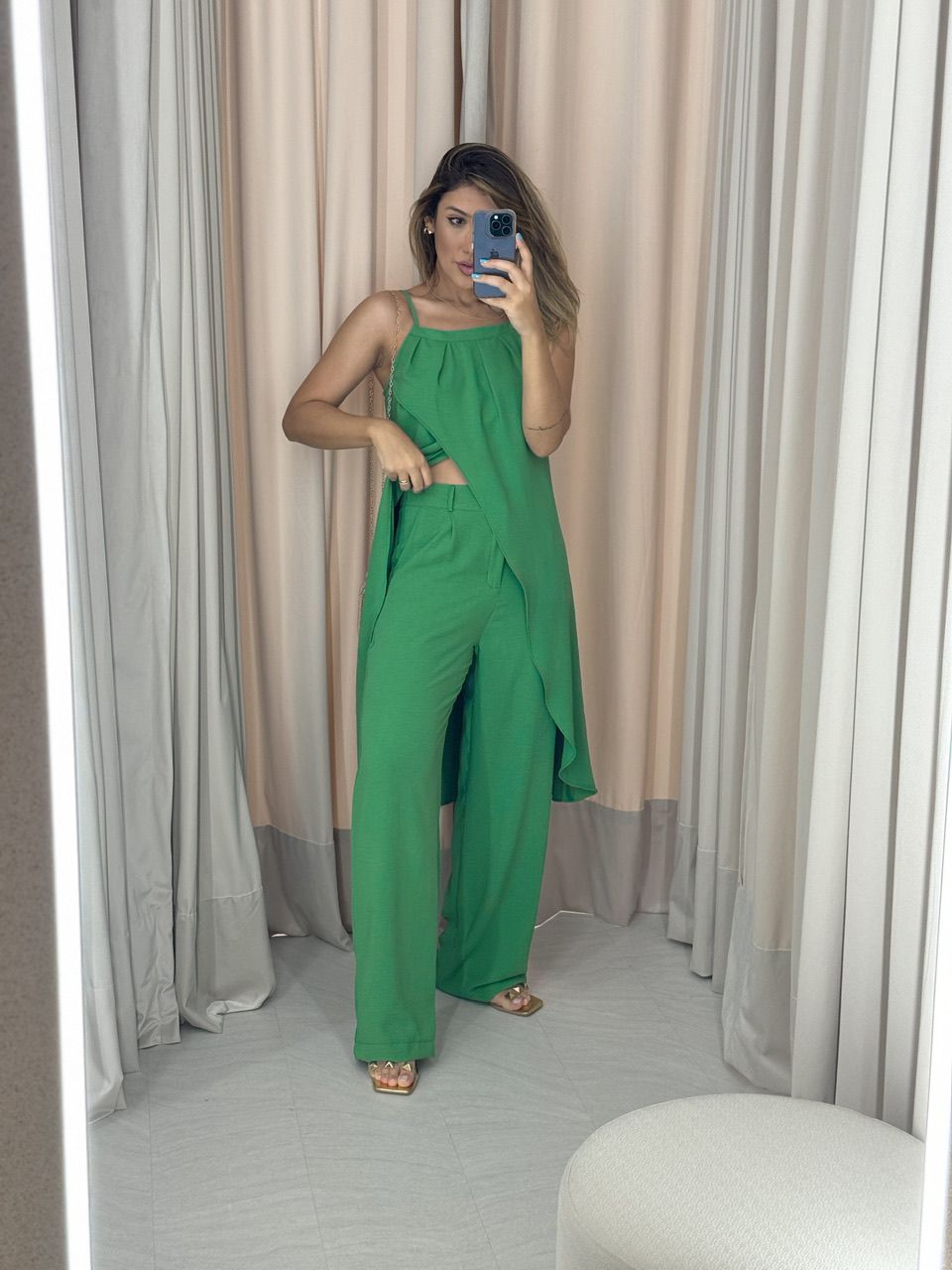 CONJUNTO TÚNICA COM CALÇA VERDE