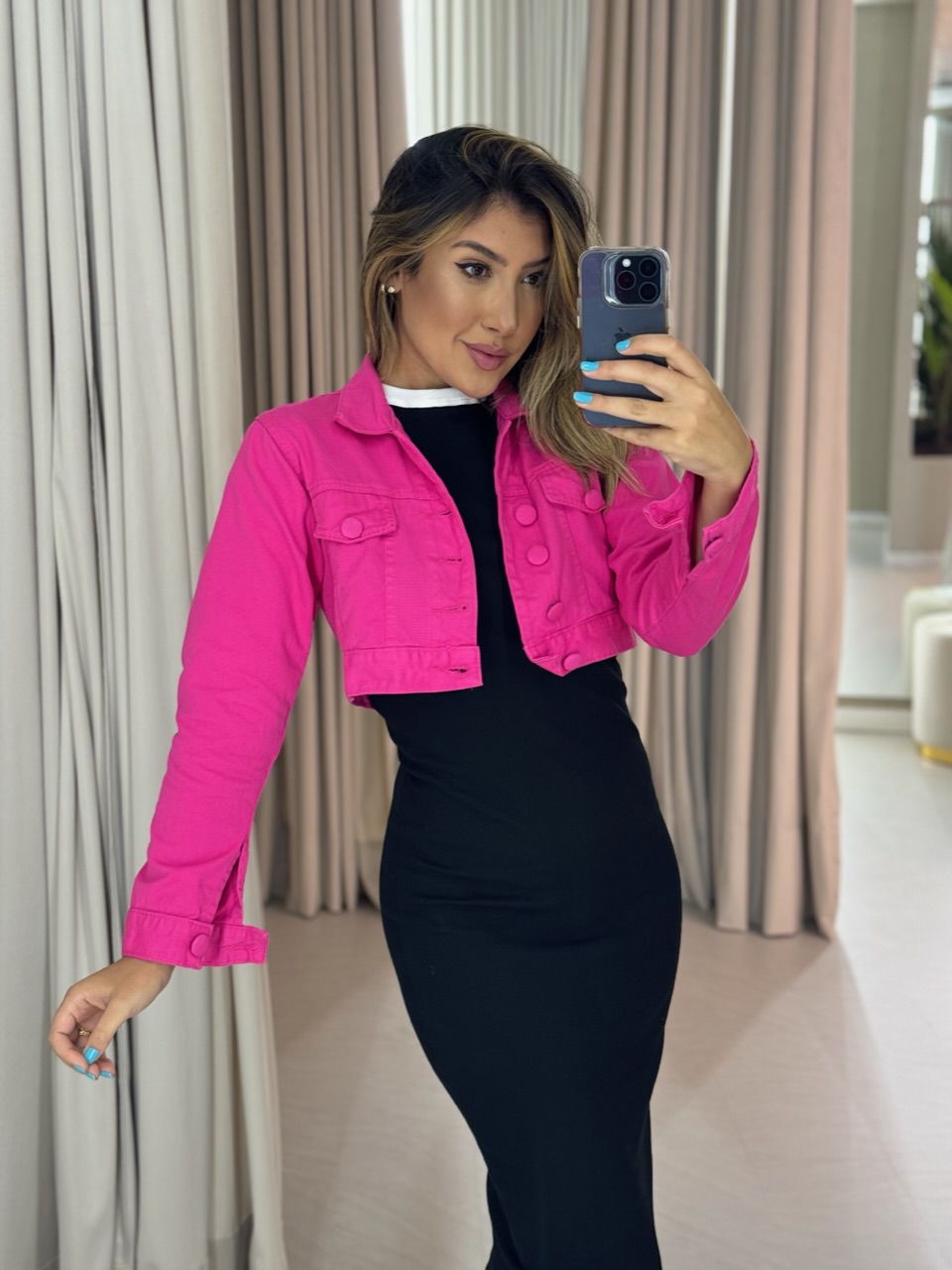 JAQUETA BÁRBARA JEANS PINK