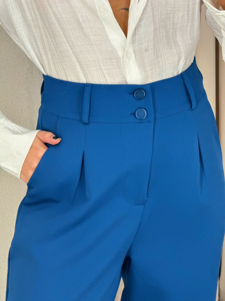 CALÇA ANTONELLA SKINNY AZUL PETRÓLEO