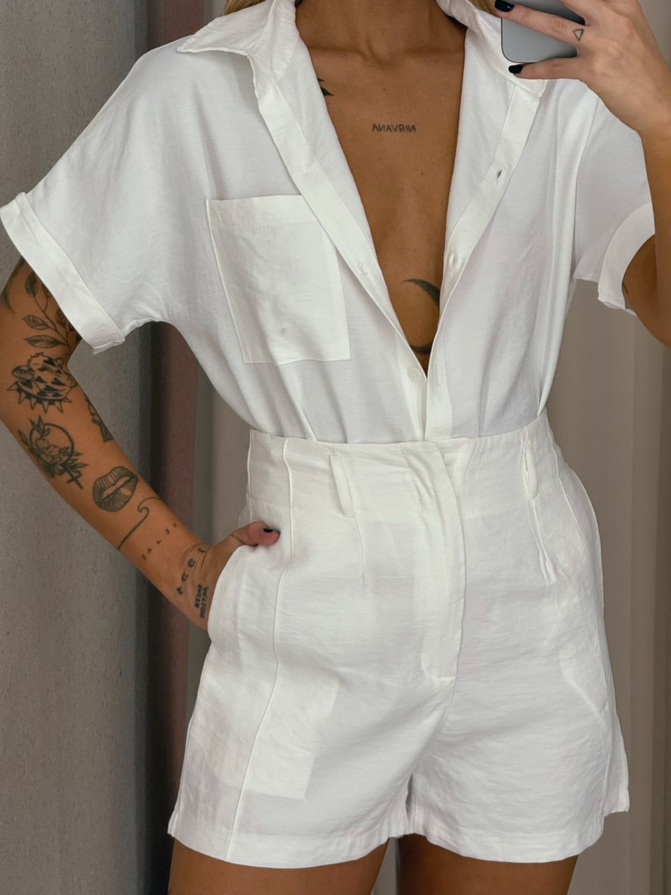 CONJUNTO AMÁLIA SHORT BRANCO