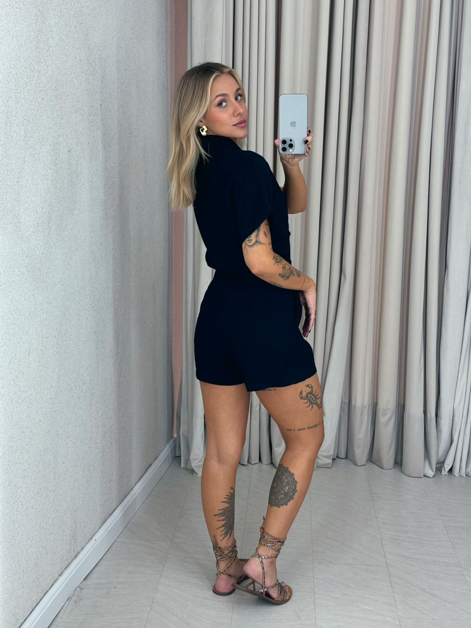 CONJUNTO AMÁLIA SHORT PRETO