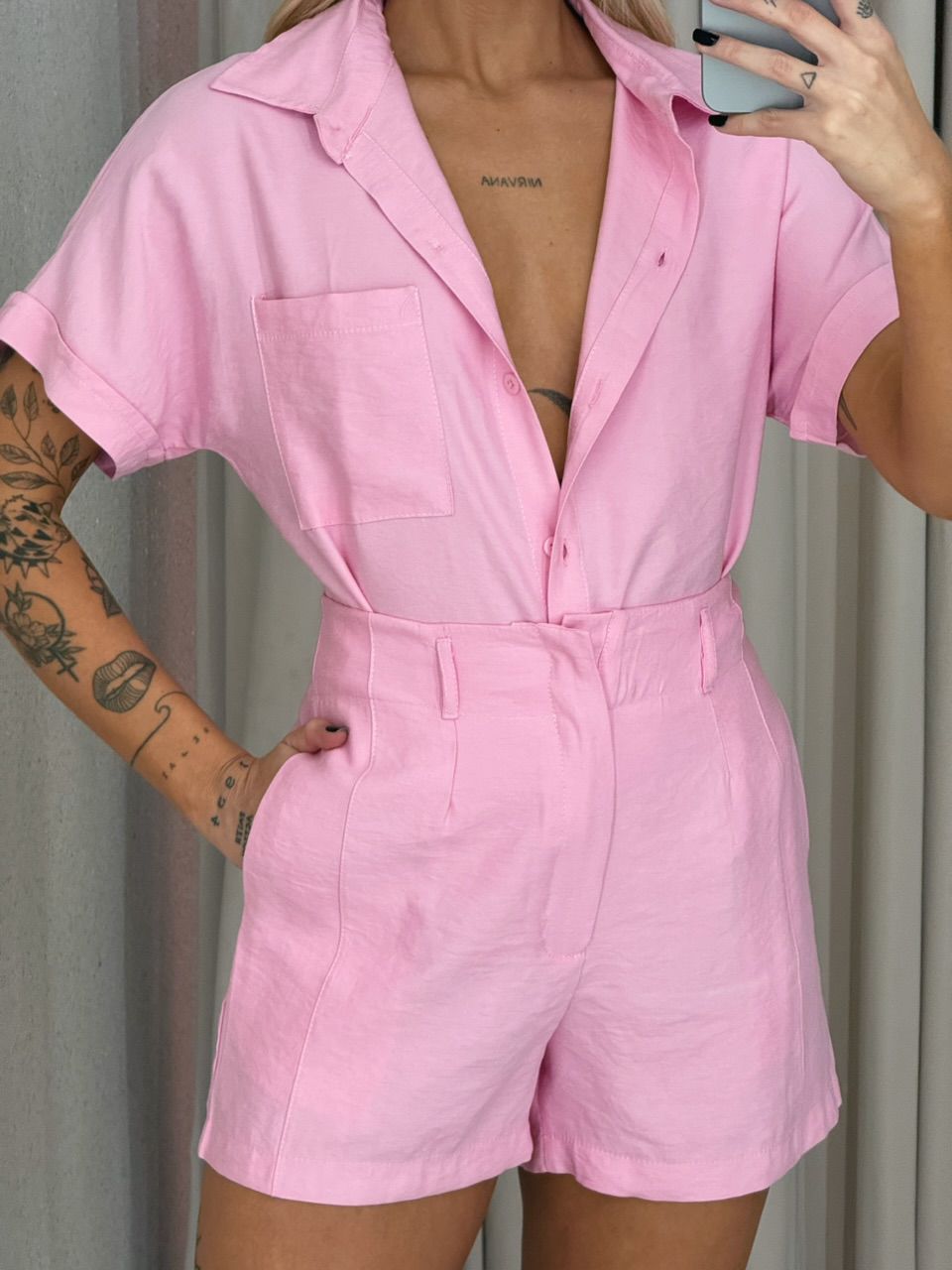 CONJUNTO AMÁLIA SHORT ROSA