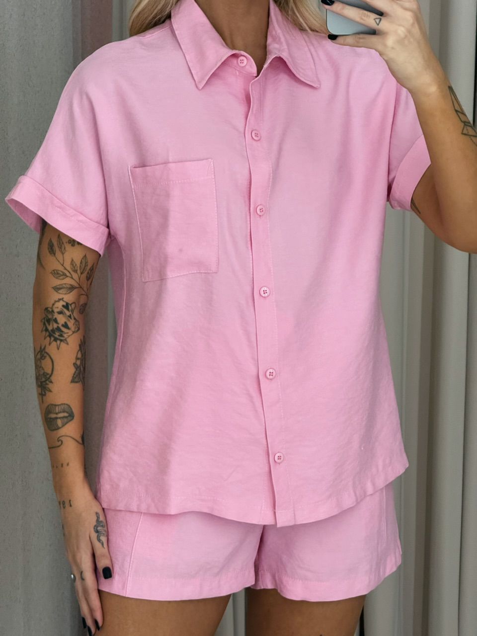 CONJUNTO AMÁLIA SHORT ROSA