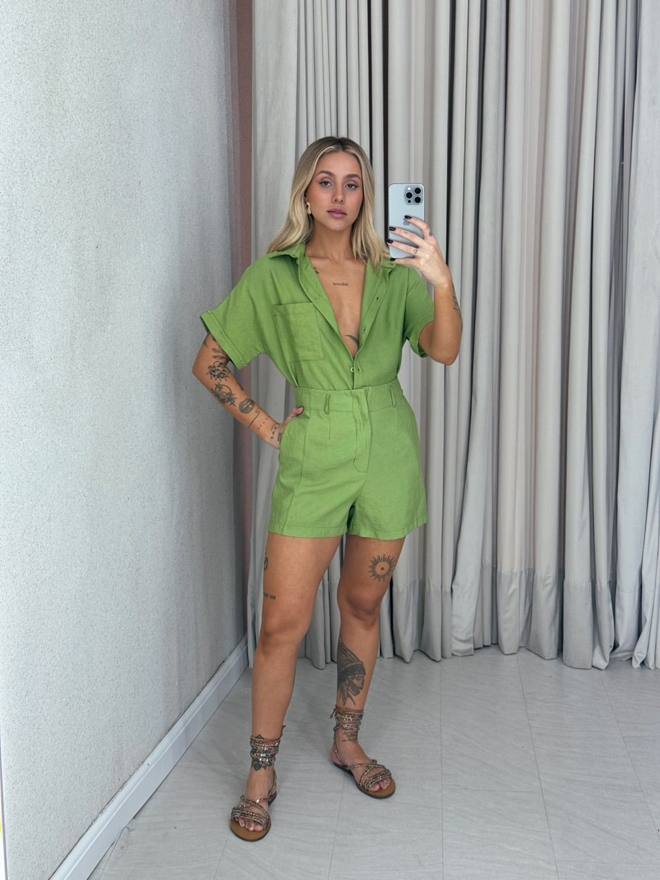 CONJUNTO AMÁLIA SHORT VERDE