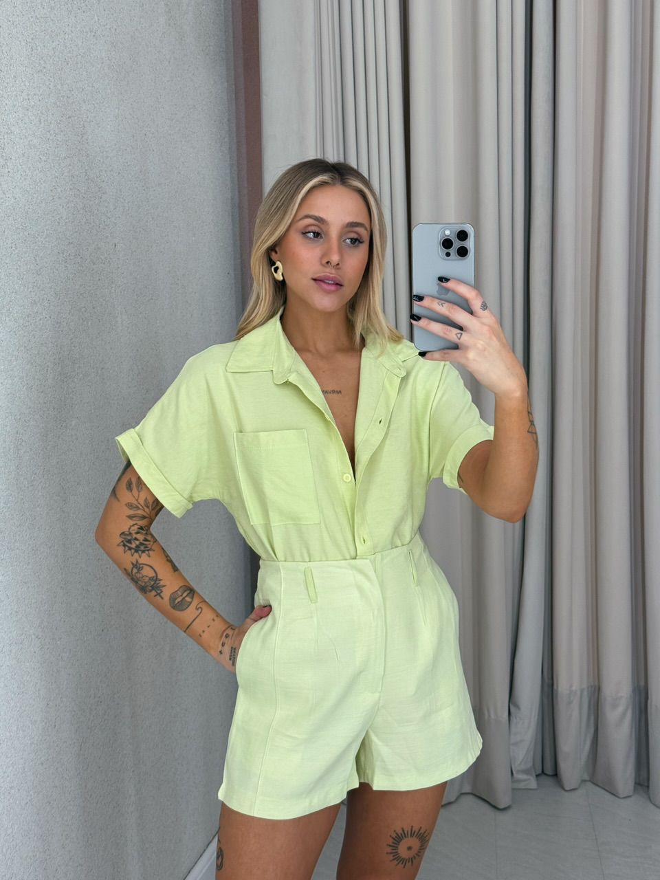 CONJUNTO AMÁLIA SHORT VERDE CLARO