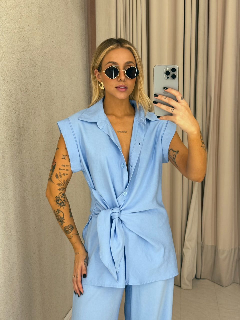 CONJUNTO BERENICE Calça azul