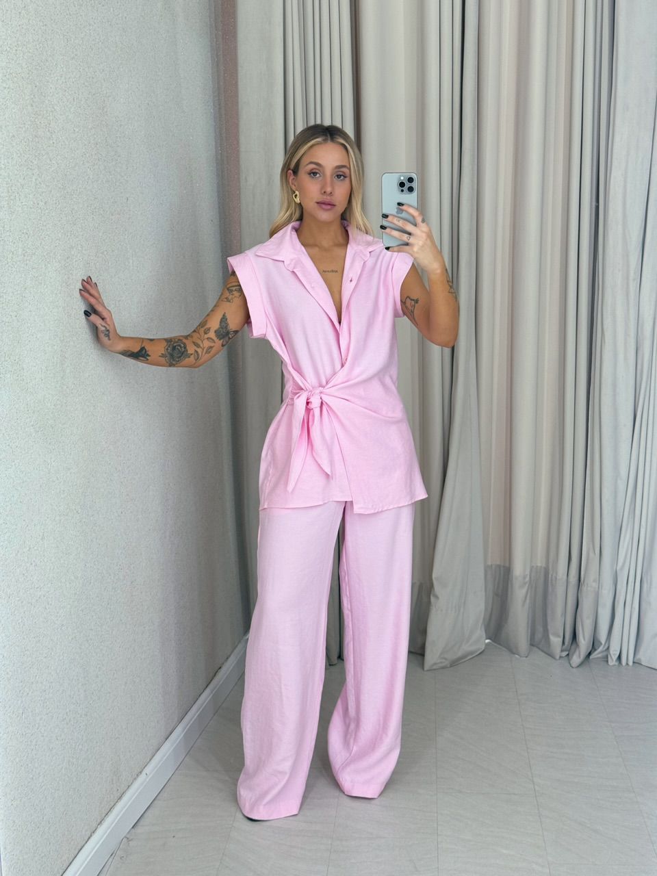 CONJUNTO BERENICE Calça Rosa