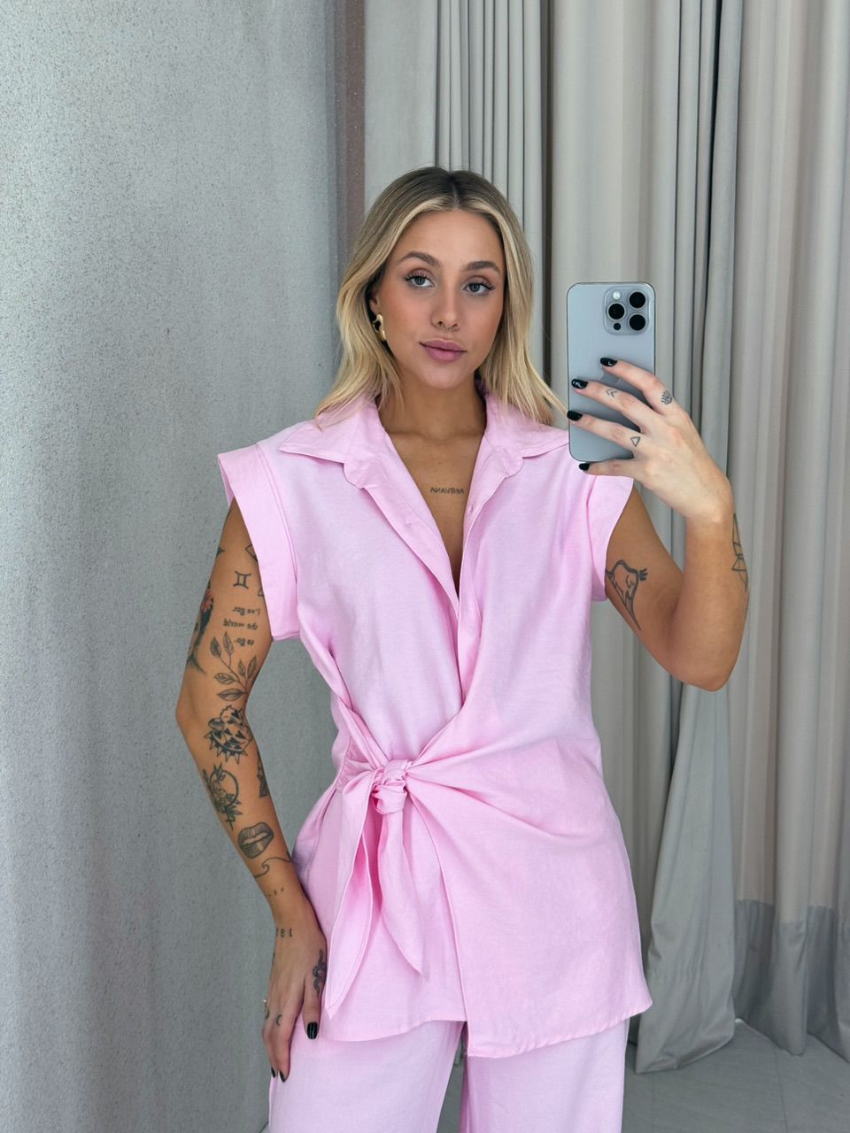 CONJUNTO BERENICE Calça Rosa