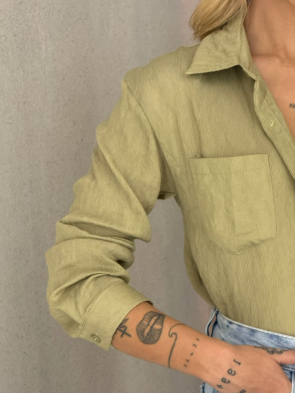 CAMISA ANA CLÁUDIA CANELADA verde