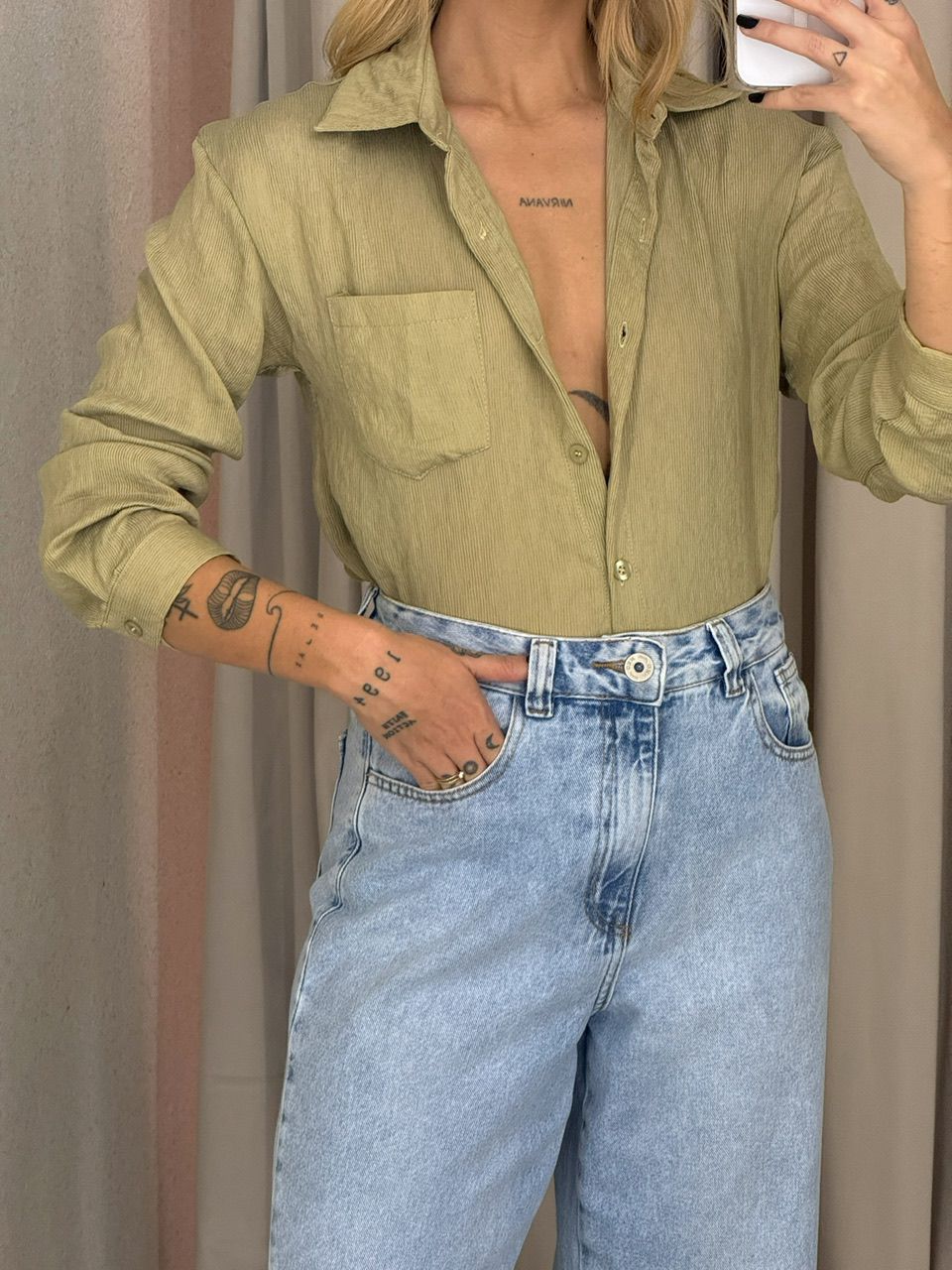 CAMISA ANA CLÁUDIA CANELADA verde