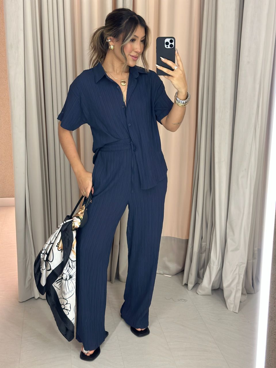 CONJUNTO VIVIANE CALÇA marinho