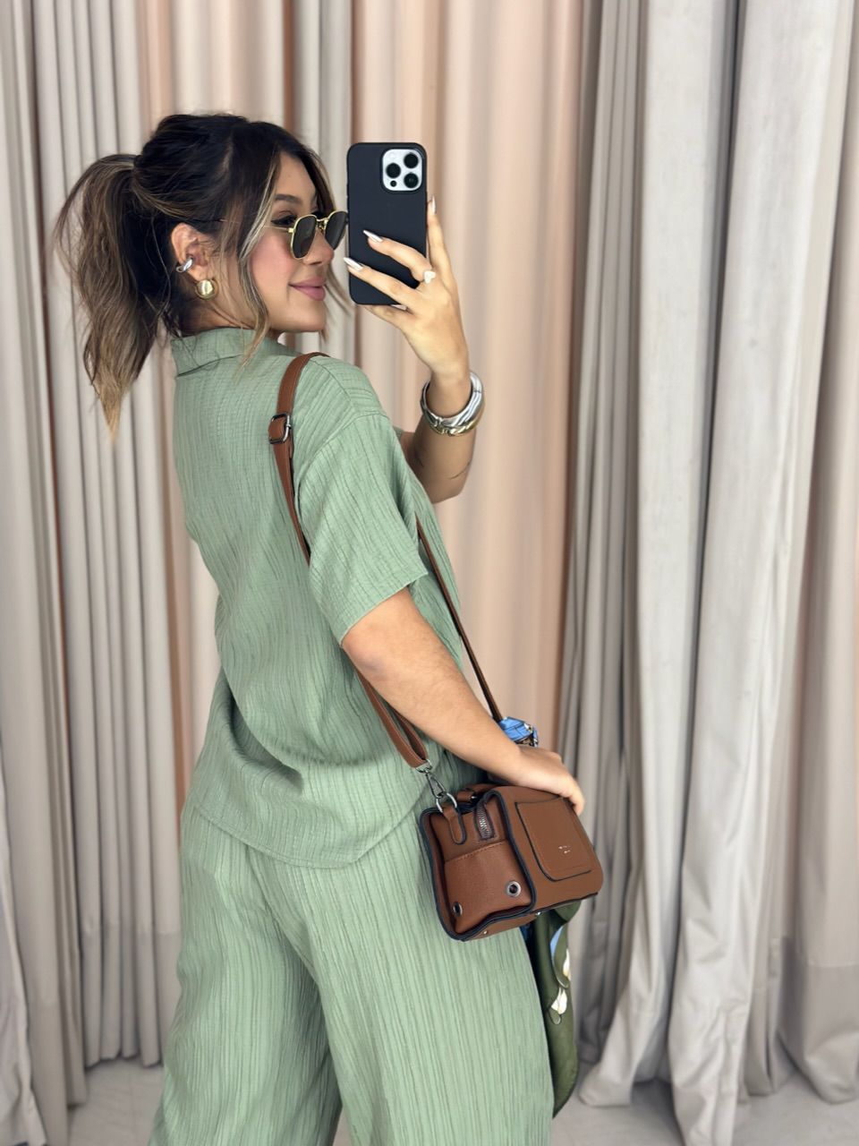 CONJUNTO VIVIANE CALÇA verde