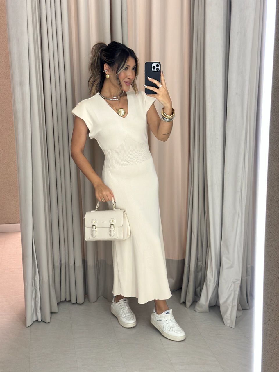 VESTIDO BERNADETI MUSCLE AREIA