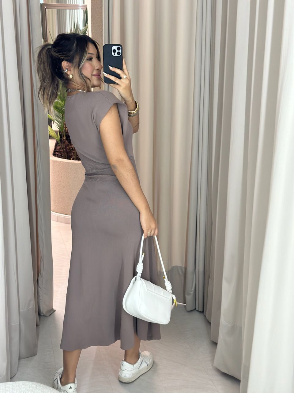 VESTIDO BERNADETI MUSCLE CAQUI