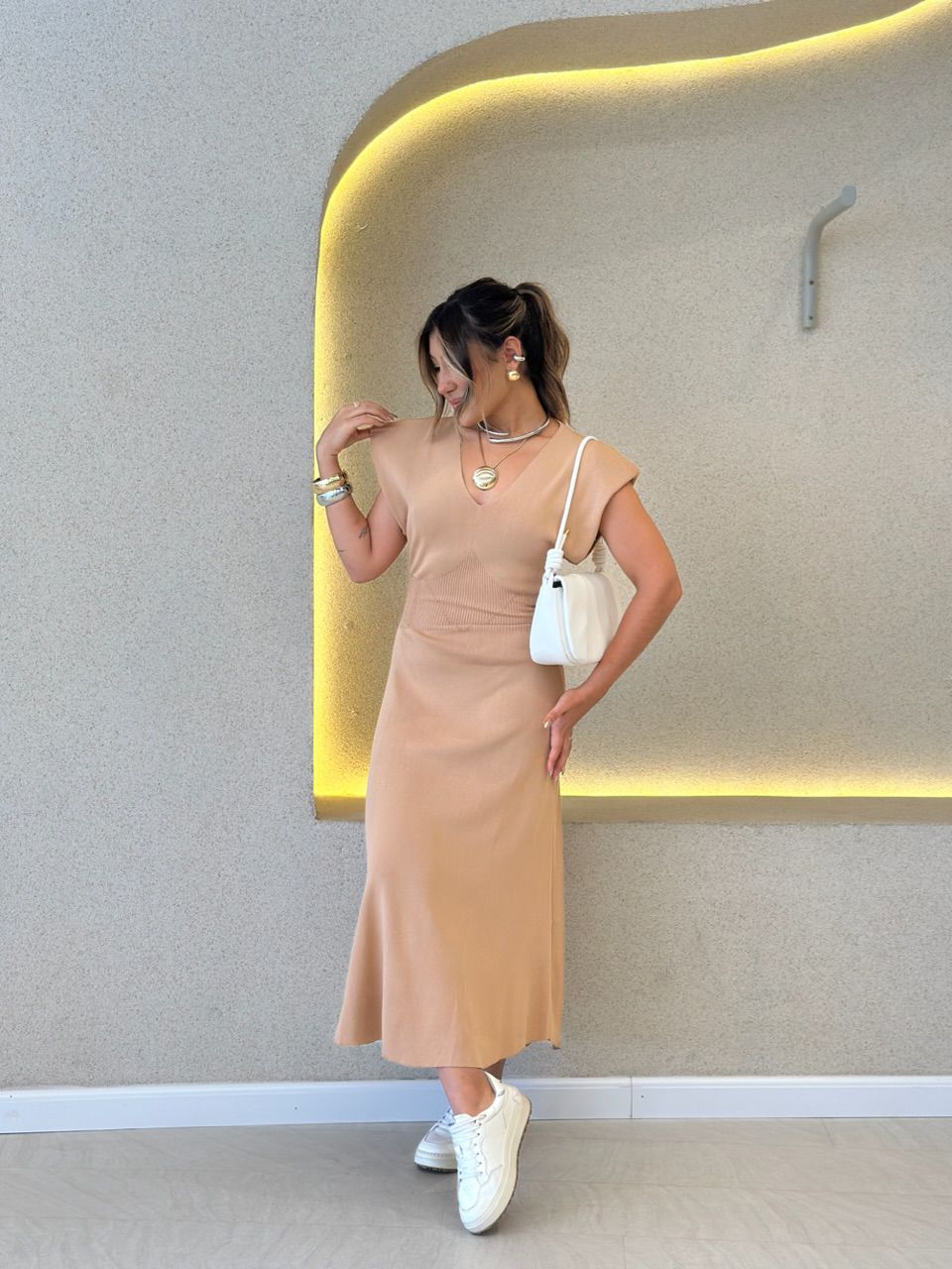 VESTIDO BERNADETI MUSCLE CARAMELO