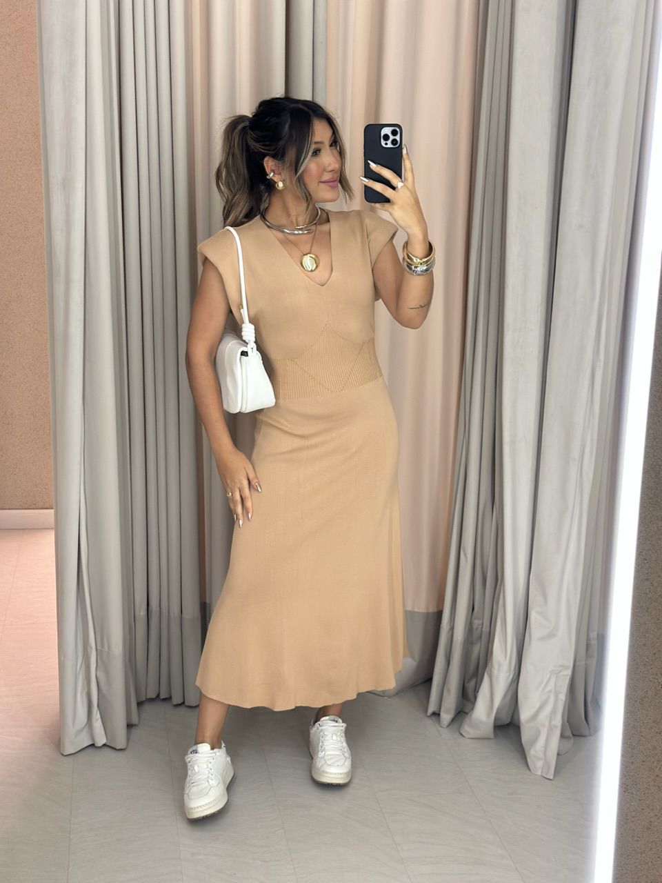 VESTIDO BERNADETI MUSCLE CARAMELO