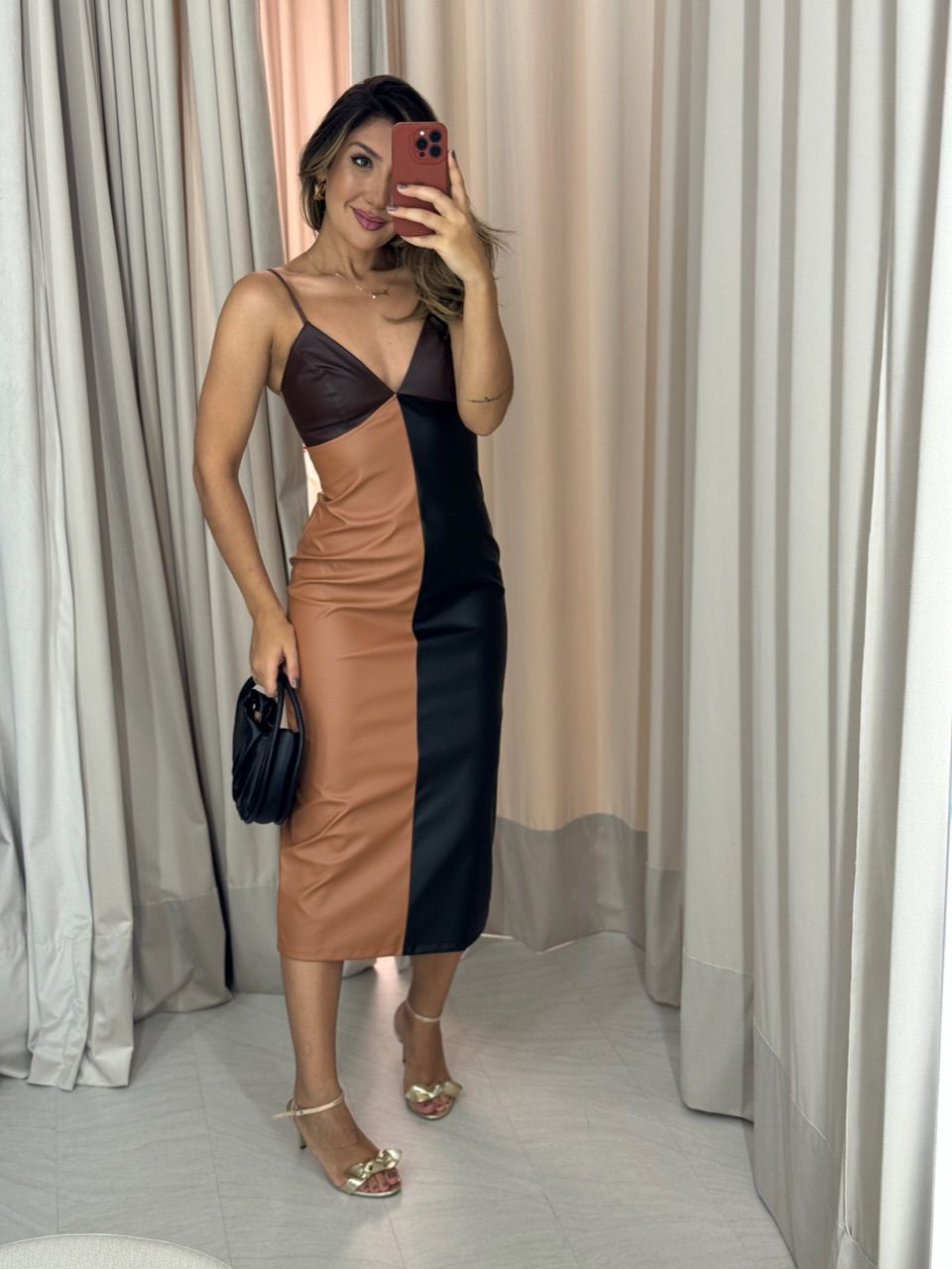 VESTIDO VALÉRIA COURINO CARAMELO