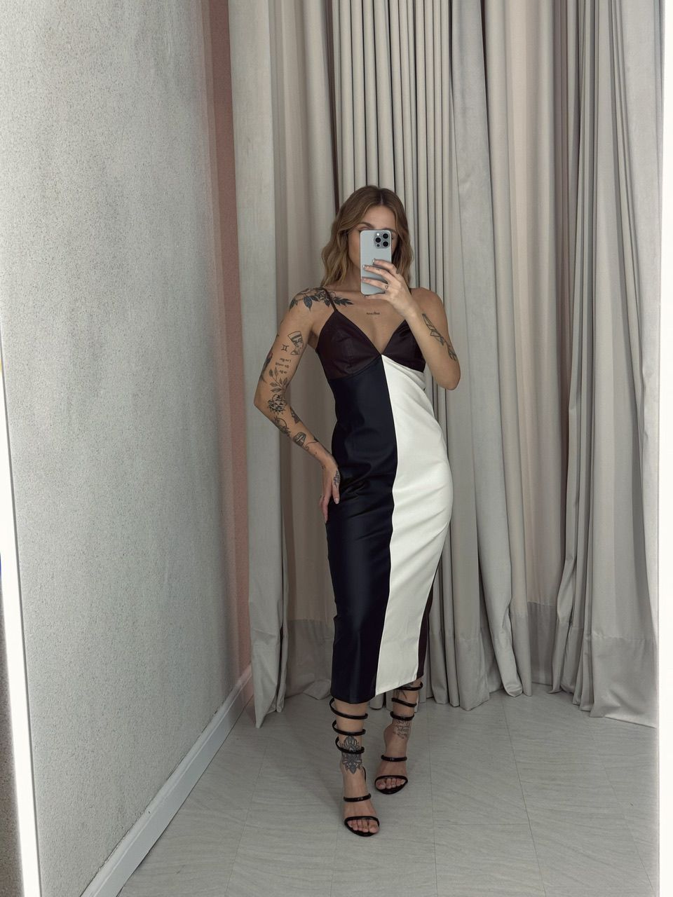 VESTIDO VALÉRIA COURINO PRETO/OFF