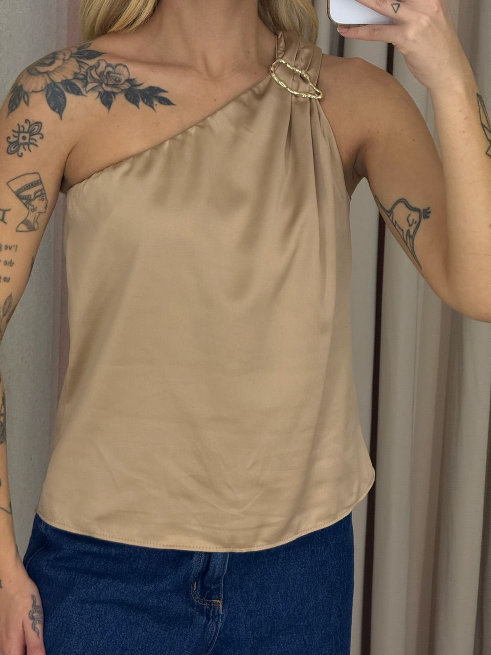 BLUSA HELEN NULA MANGA NUDE
