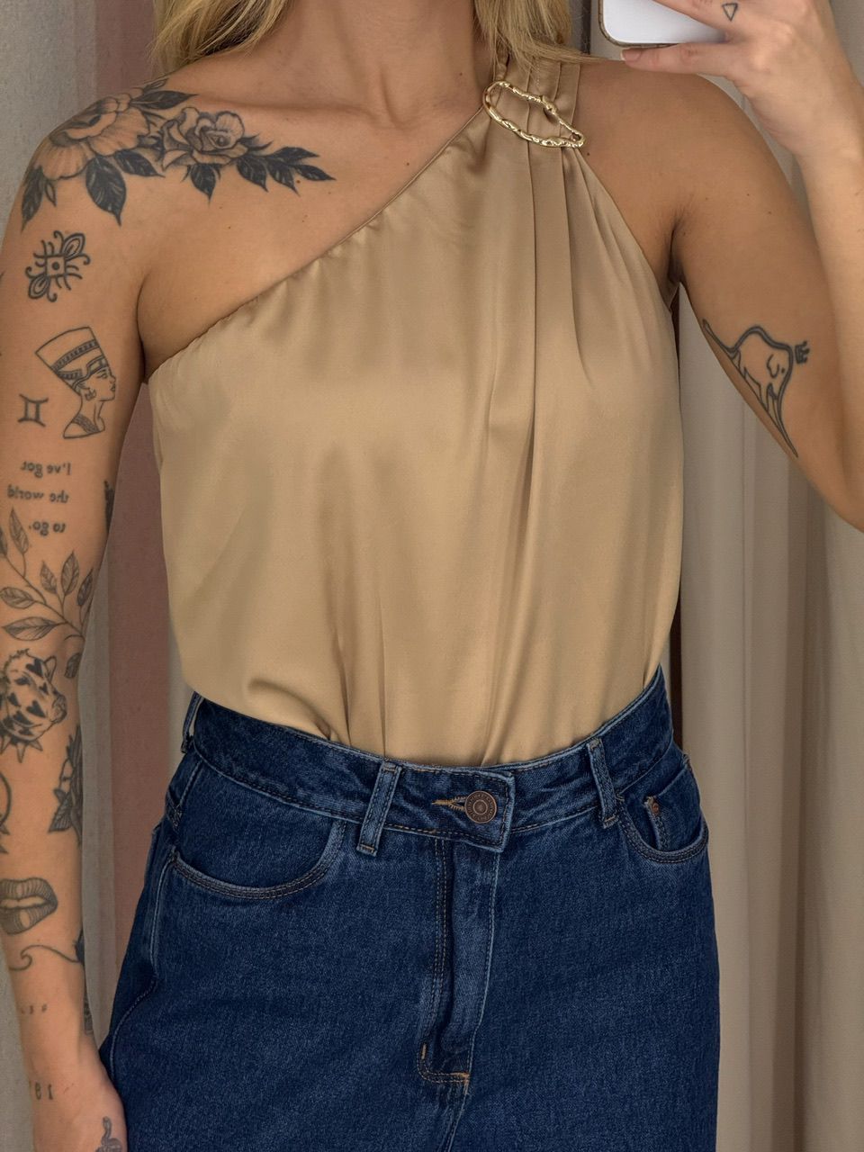 BLUSA HELEN NULA MANGA NUDE