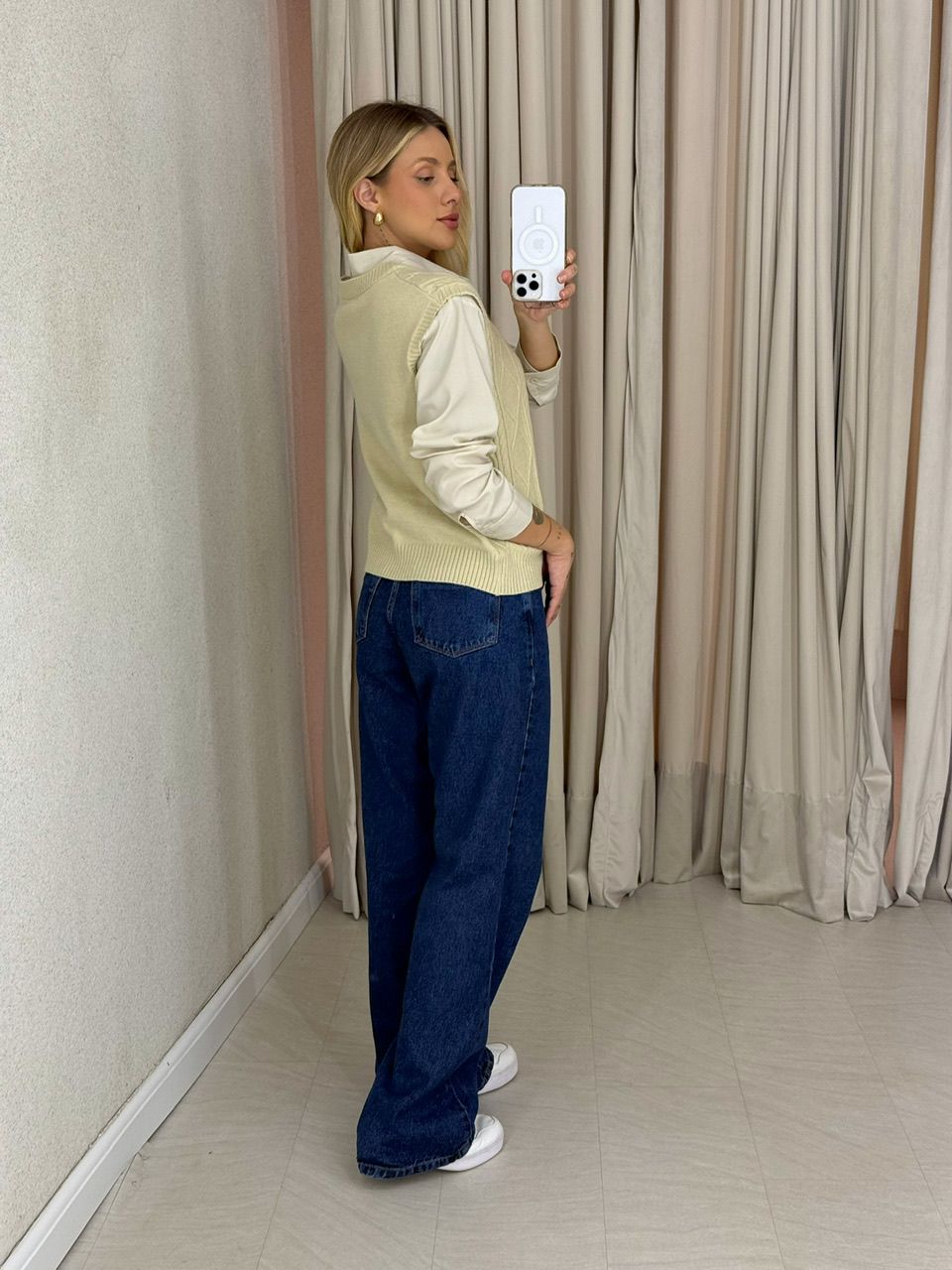 CAMISA JUDITE CARDIGAN AREIA