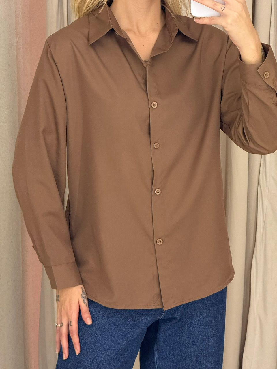 CAMISA JUDITE CARDIGAN MARROM