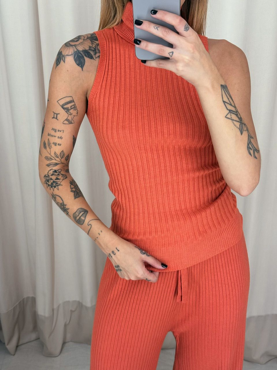 BLUSA SABRINA TRICOT CORAL