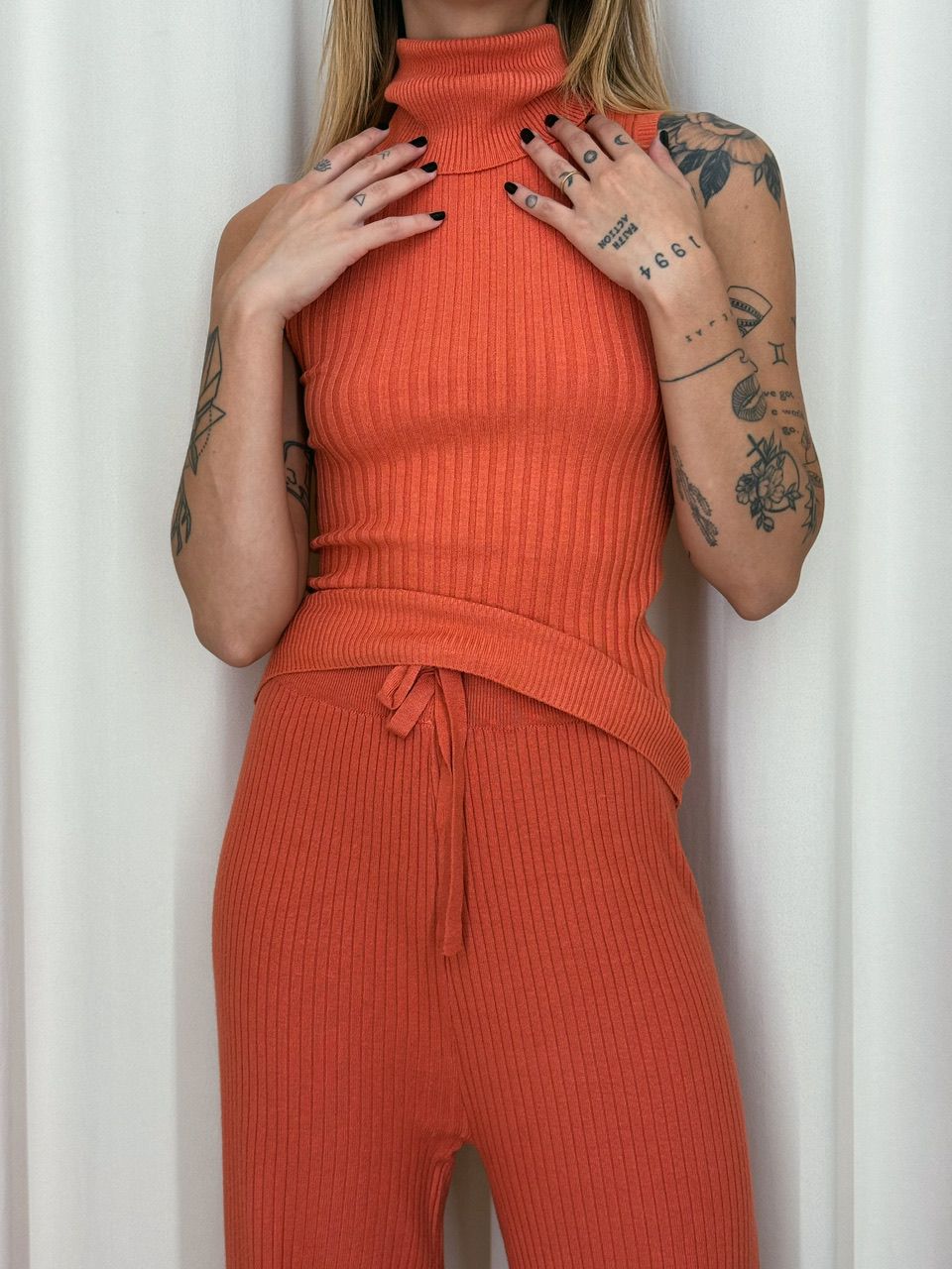 BLUSA SABRINA TRICOT CORAL
