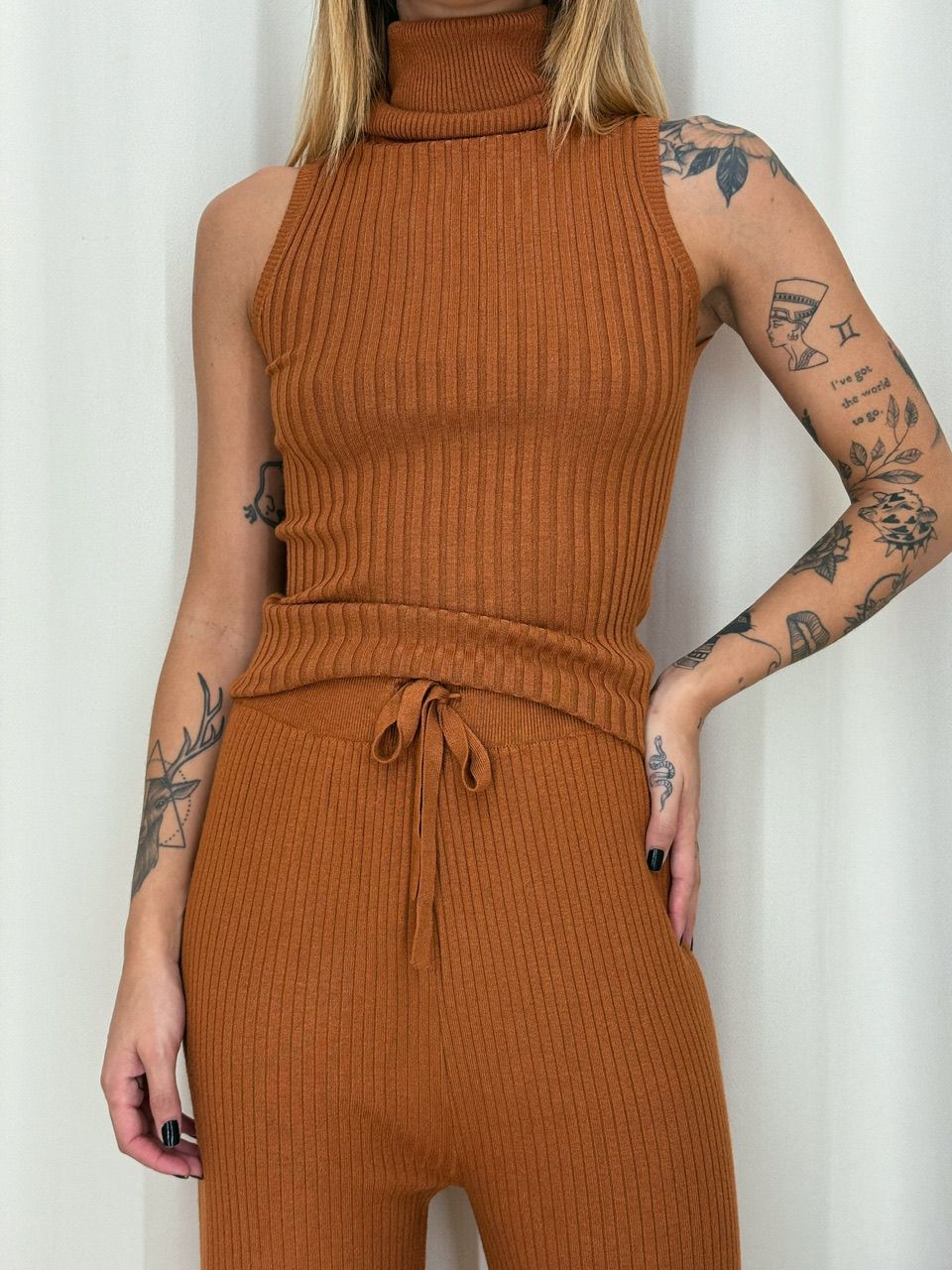 BLUSA SABRINA TRICOT TERRA COTA 