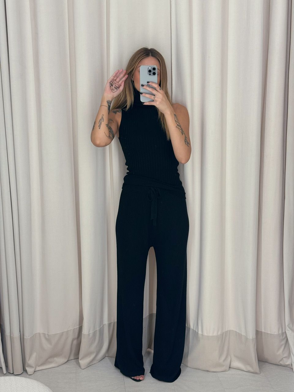 CALÇA ISADORA TRICOT PRETA