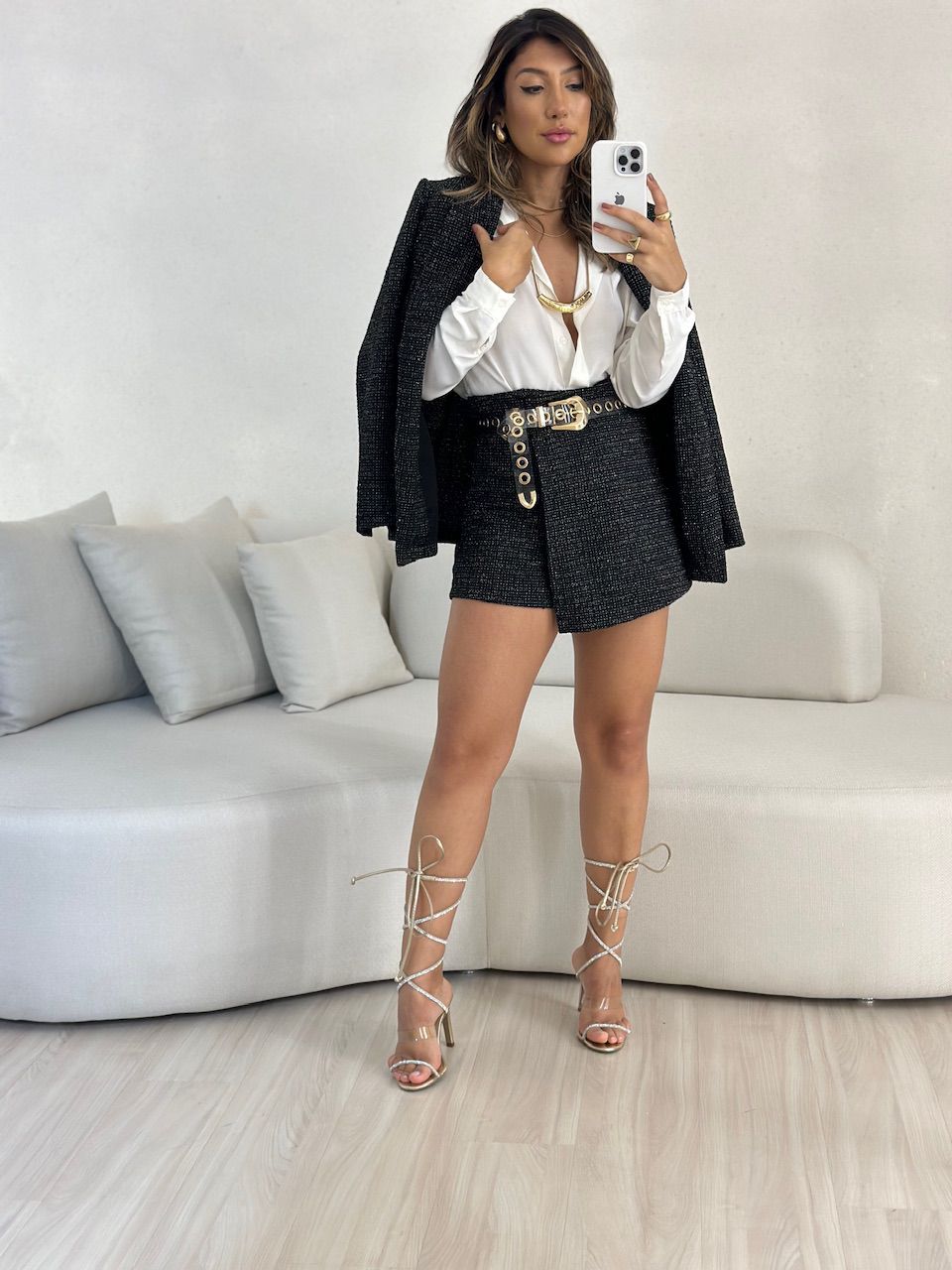 CONJUNTO MAISA BLAZER PRETO