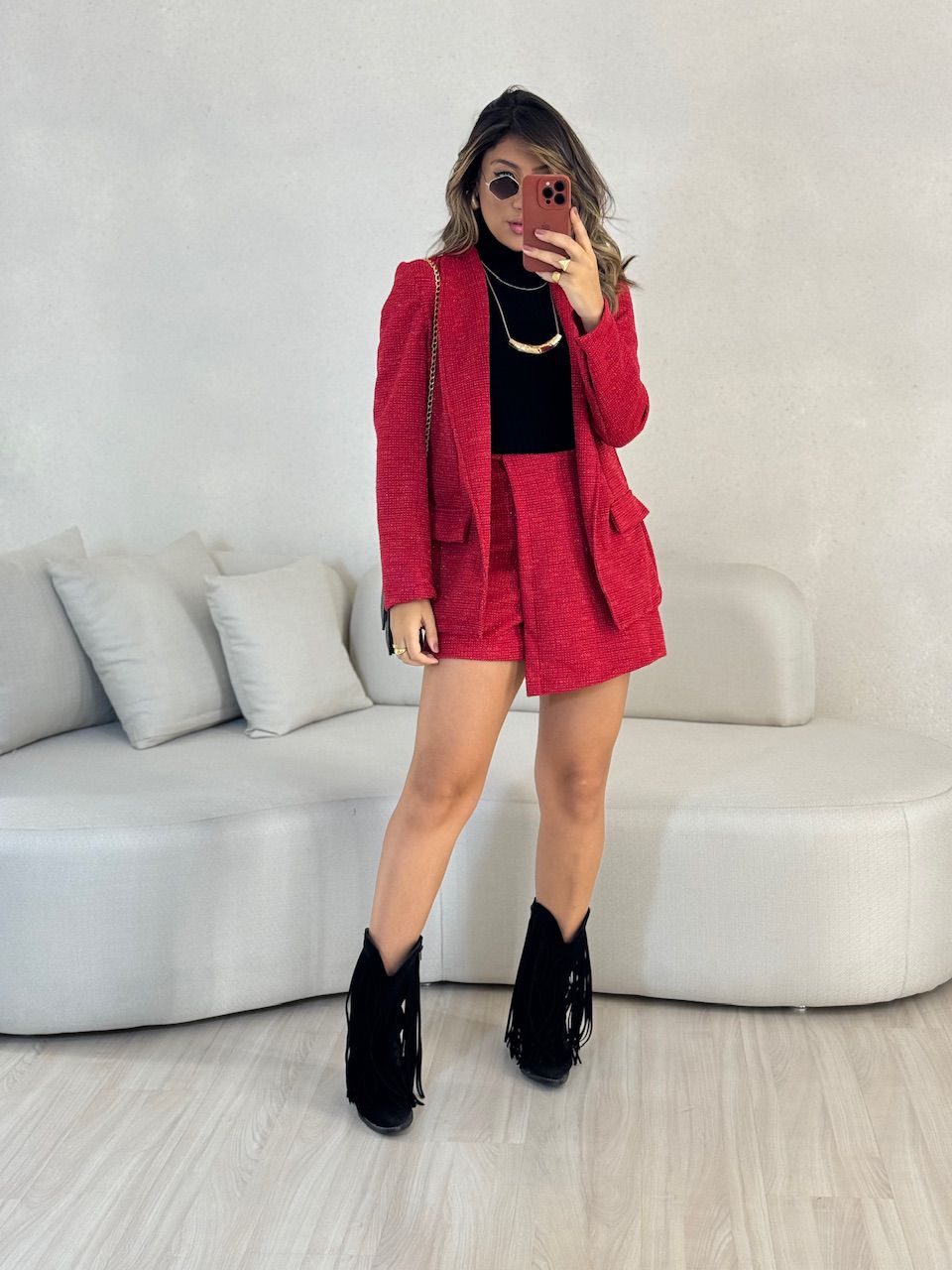 CONJUNTO MAISA BLAZER VERMELHO