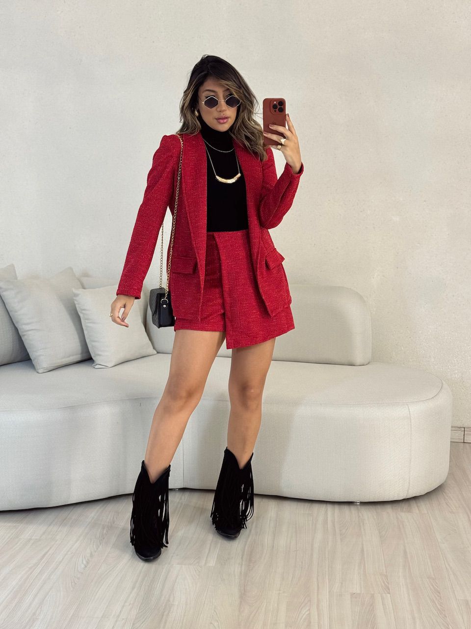 CONJUNTO MAISA BLAZER VERMELHO