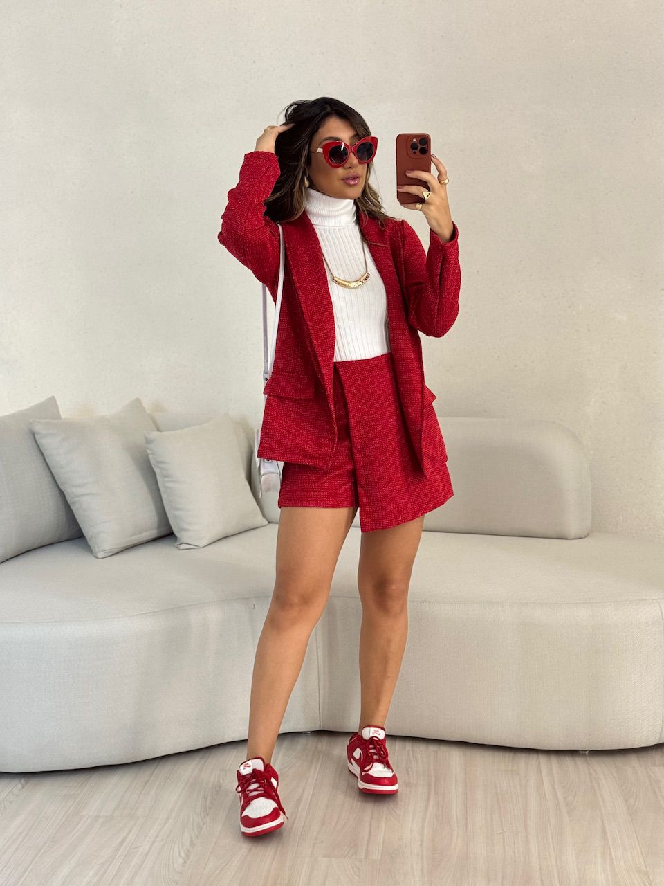 CONJUNTO MAISA BLAZER VERMELHO