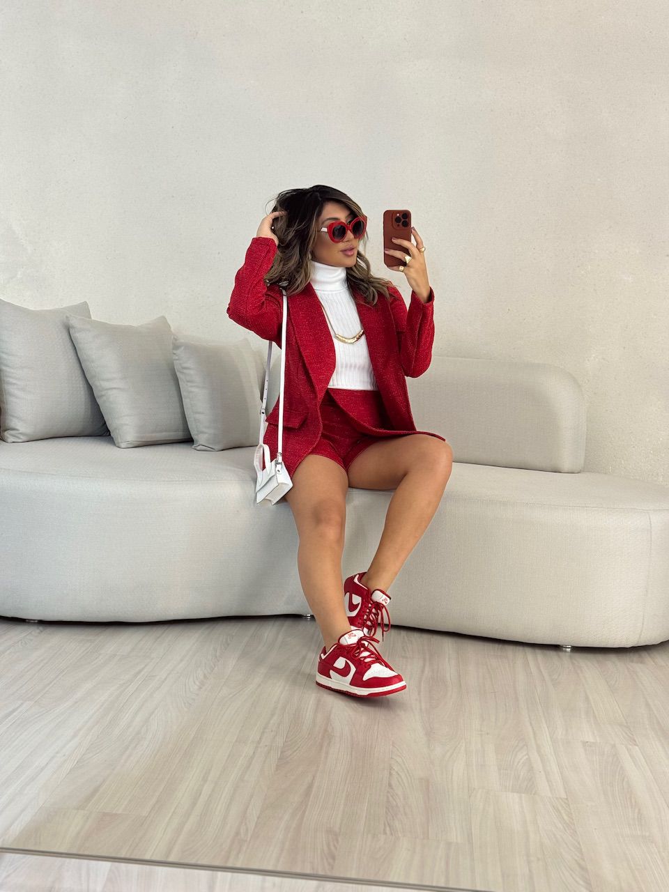 CONJUNTO MAISA BLAZER VERMELHO