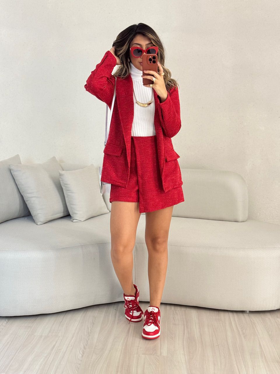 CONJUNTO MAISA BLAZER VERMELHO