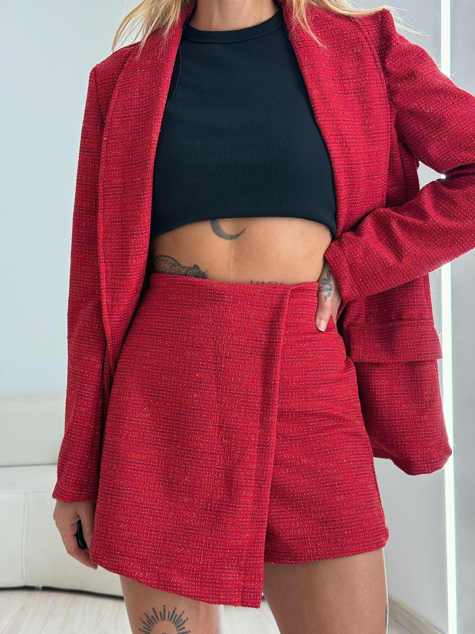 CONJUNTO MAISA BLAZER VERMELHO